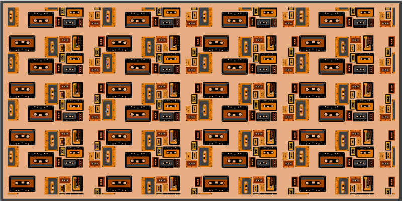 Vintage χαλί με μοτίβο κασέτας δεκαετίας του '80 - TenStickers