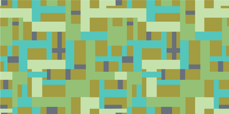 xαλί γεωμετρικού σχεδιασμού τμήματα πράσινου χρώματος - TenStickers