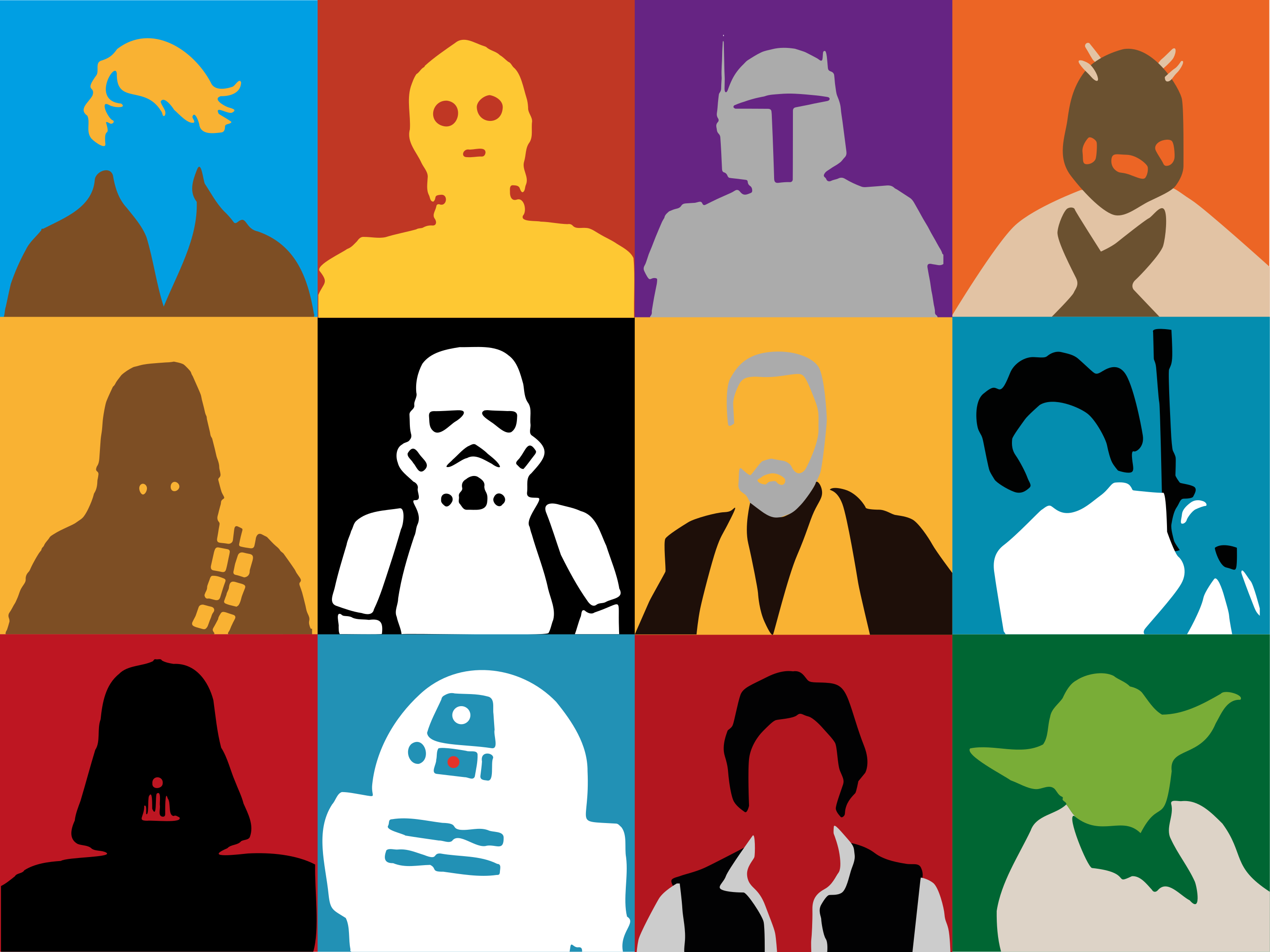 μοκέτα βινυλίου εμβληματικές σιλουέτες χαρακτήρων - TenStickers