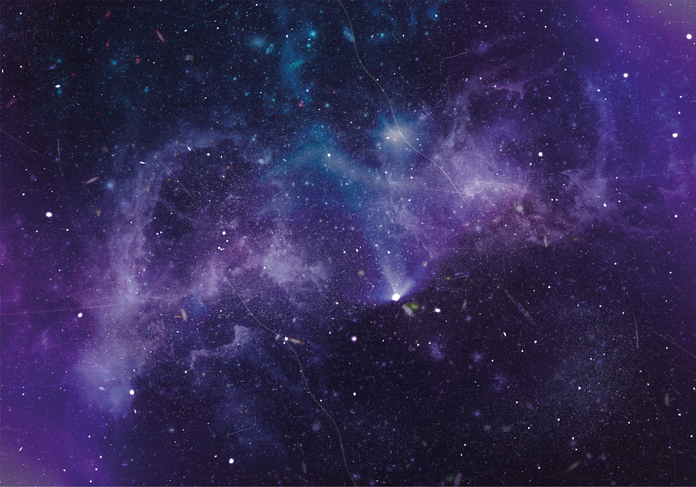 σχέδιο αστέρια βινυλιακό χαλί κοσμική σκηνή γαλαξία - TenStickers