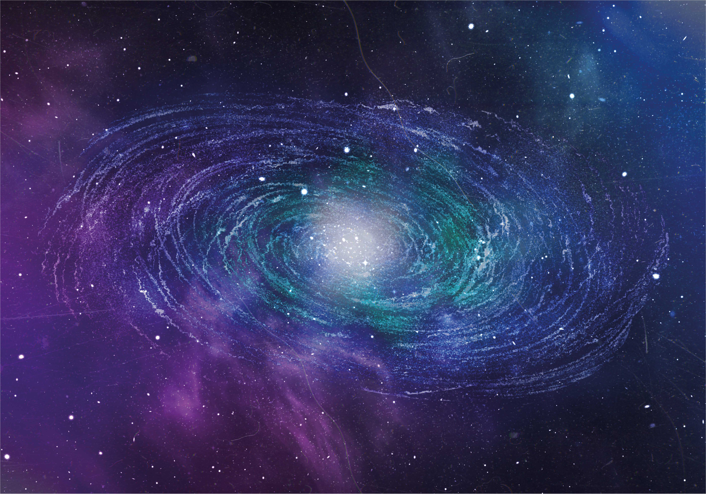 σχέδιο αστέρια βινυλιακό χαλί γαλαξιακό μοτίβο στροβίλου - TenStickers