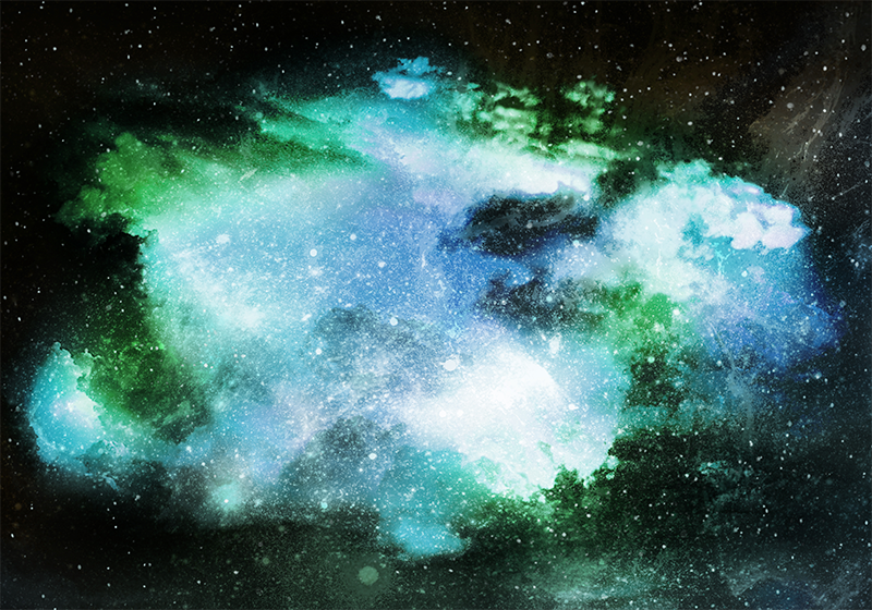 πολύ καταπληκτικό χαλί βινυλίου φύσης κοσμικής βροχής - TenStickers