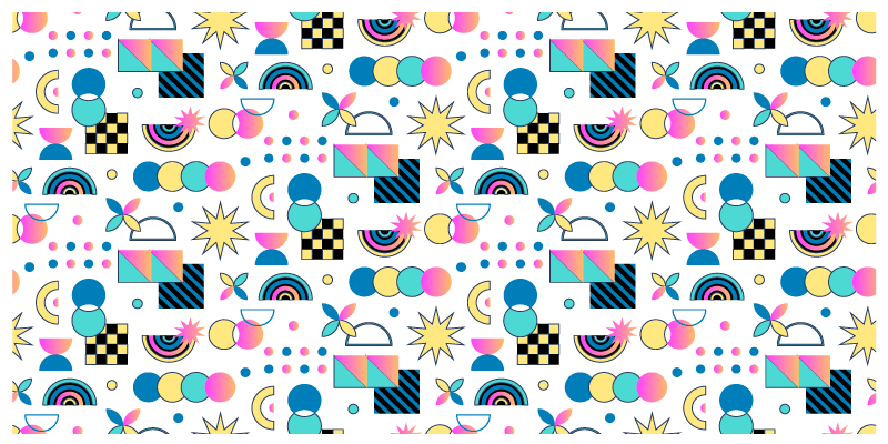 xαλί γεωμετρικού σχεδιασμού ζωηρά στοιχεία - TenStickers