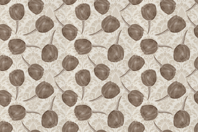 xαλί βινυλίου με λουλούδια απαλό βοτανικό μοτίβο - TenStickers