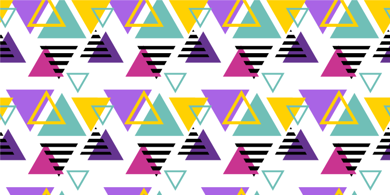 xαλί γεωμετρικού σχεδιασμού πολύχρωμη τριγωνική διάταξη - TenStickers