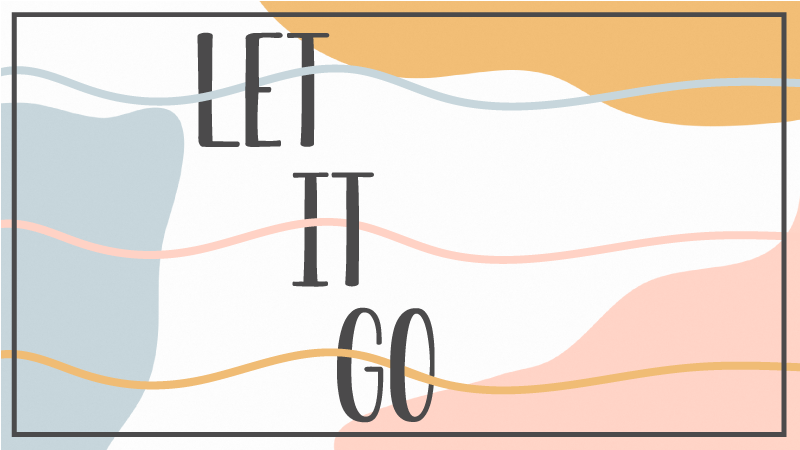 xαλιά βινυλίου με φράσεις αφήστε το να πάει - TenStickers