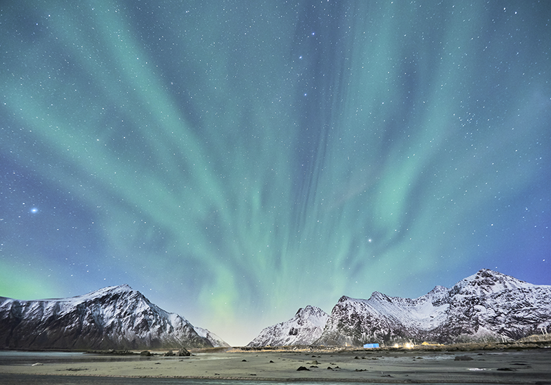 χαλί φύσης ομορφιά του βόρειου σέλας - TenStickers