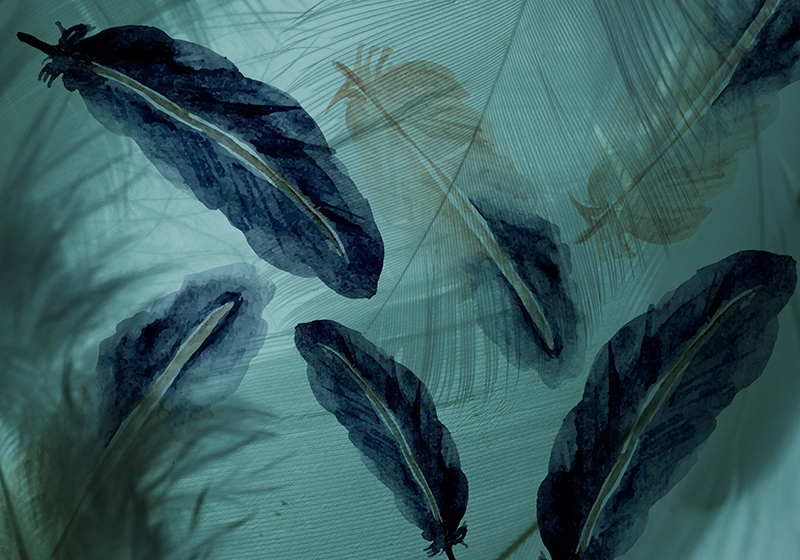 χαλί κρεβατοκάμαρας αισθητικής γραμμής ακουαρέλας - TenStickers