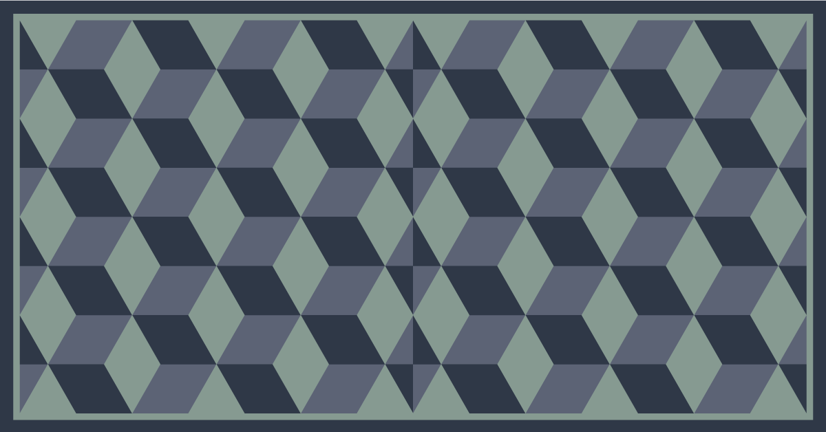 xαλί γεωμετρικού σχεδιασμού παιχνίδι κυβικών μοτίβων - TenStickers