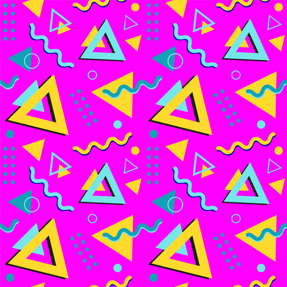 Χαλί γεωμετρικού σχεδιασμού με μοτίβο Μέμφις 1980 - TenStickers