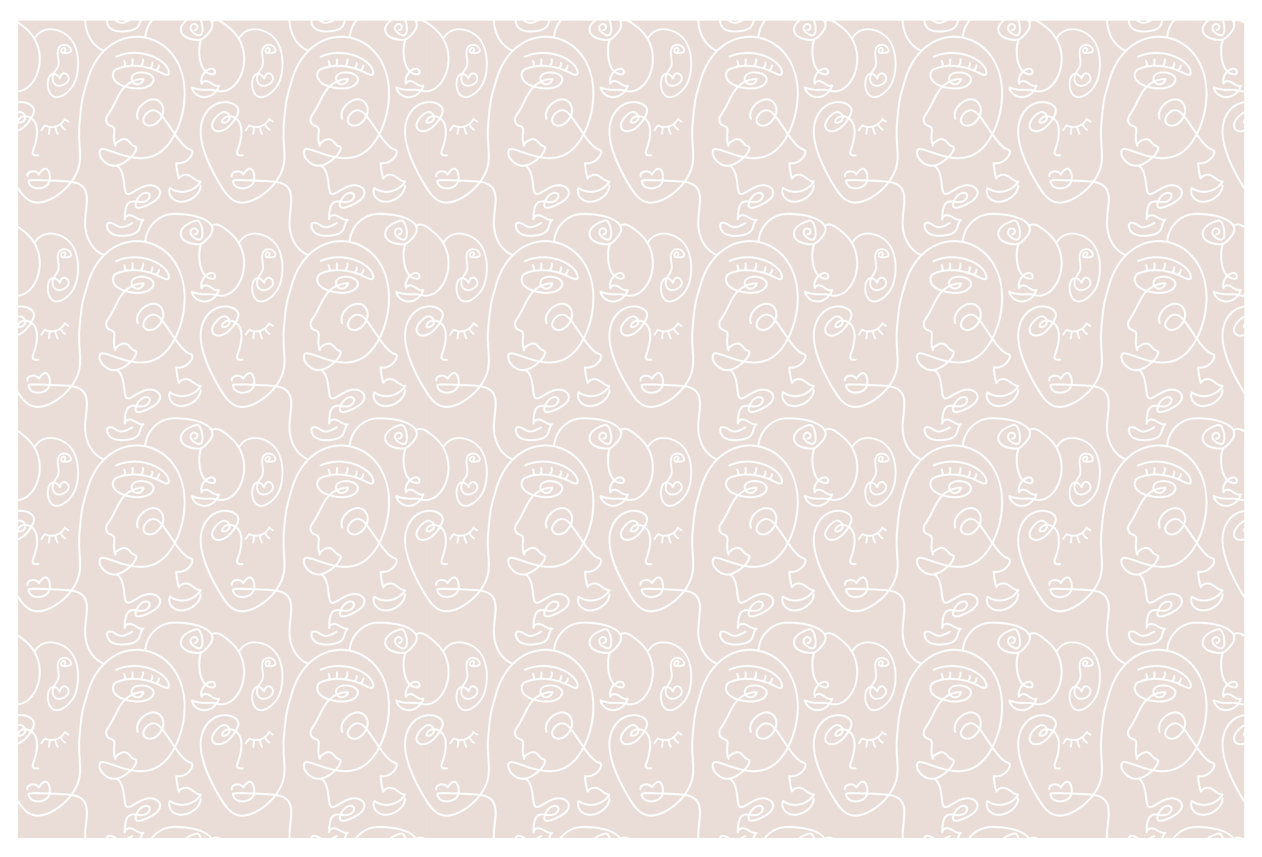 μοντέρνο χαλί μινιμαλιστικά γραμμικά πρόσωπα - TenStickers