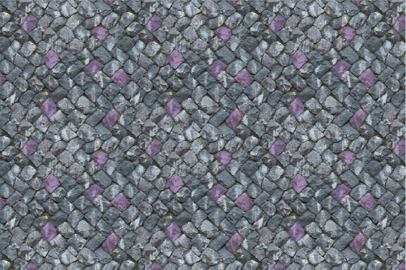 πέτρινα πλακάκια δαπέδου με ακανόνιστες πέτρες στυλ kawaii - TenStickers