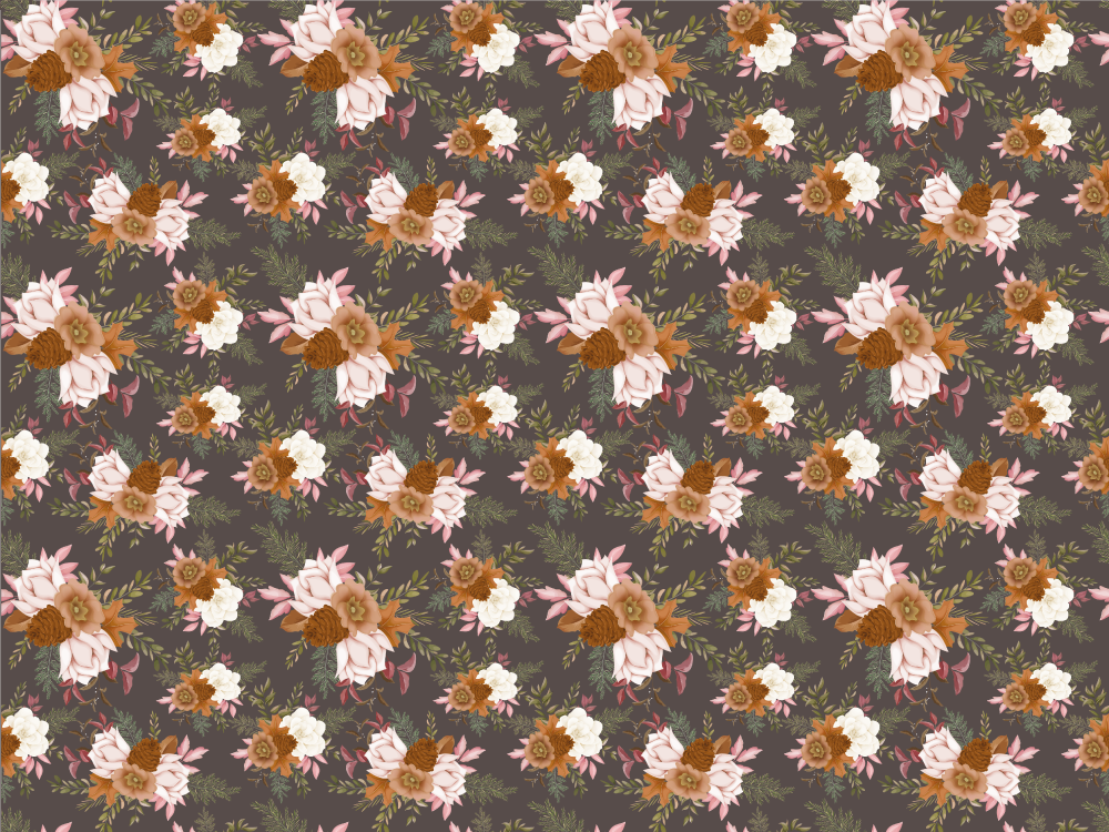 xαλί βινυλίου με λουλούδια floral μοτίβο κομψότητα - TenStickers