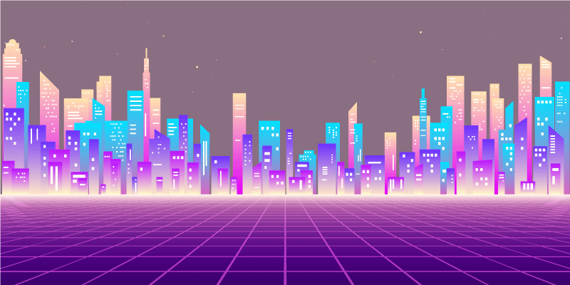 Φουτουριστικό vintage χαλί της δεκαετίας του '80 vaporwave - TenStickers