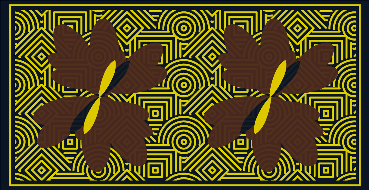 μοντέρνο χαλί σχεδιασμού καφέ αφρικανικού στυλ - TenStickers