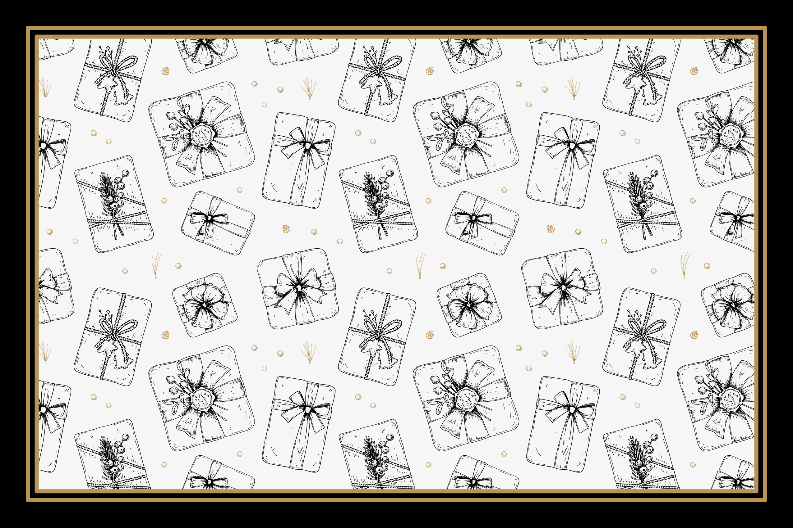 xριστουγεννιάτικο χαλί βινυλίου μοτίβο εορταστικό δώρο - TenStickers