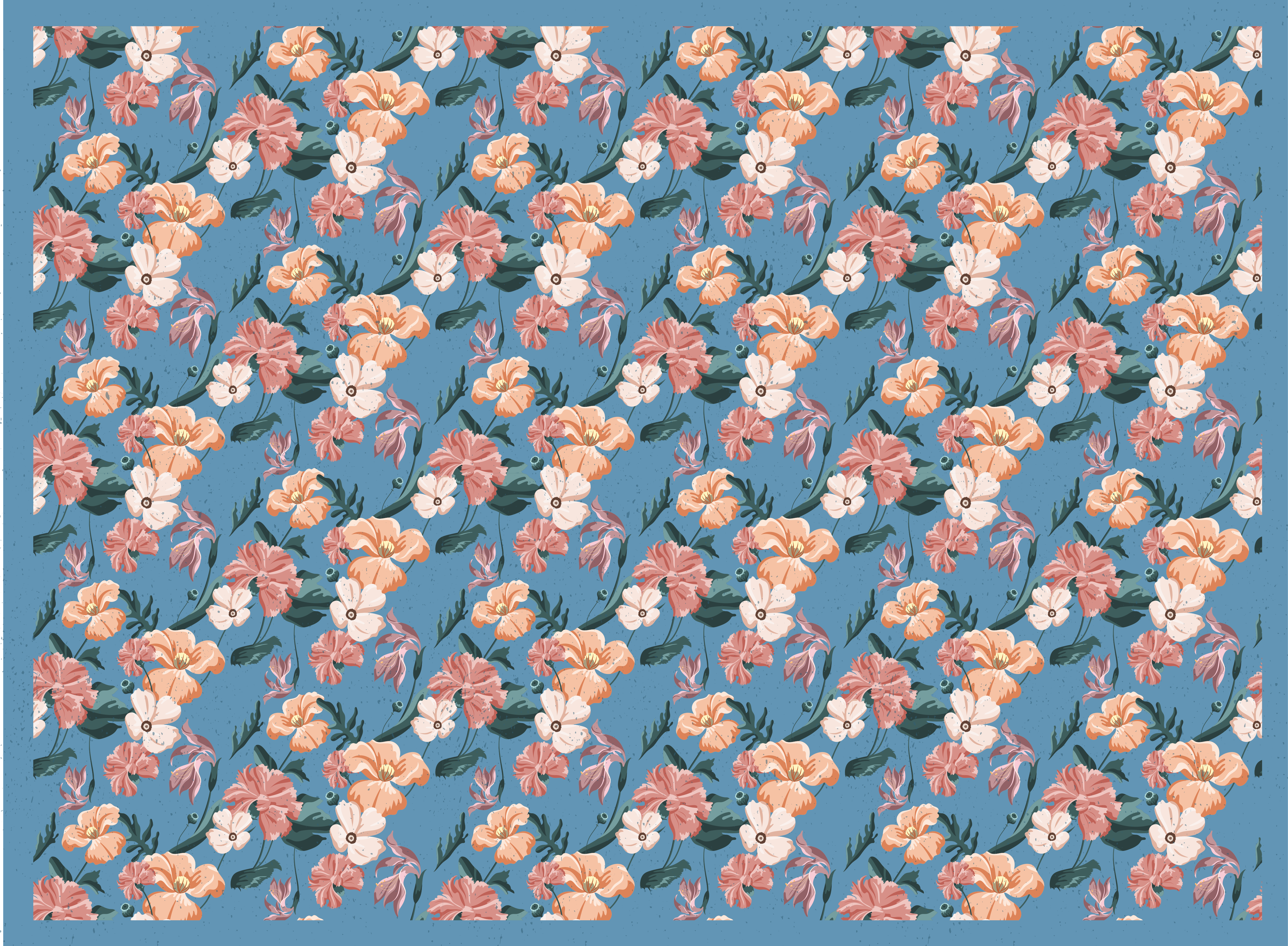 xαλί βινυλίου με λουλούδια λουλουδάτο μοτίβο άνθισης - TenStickers