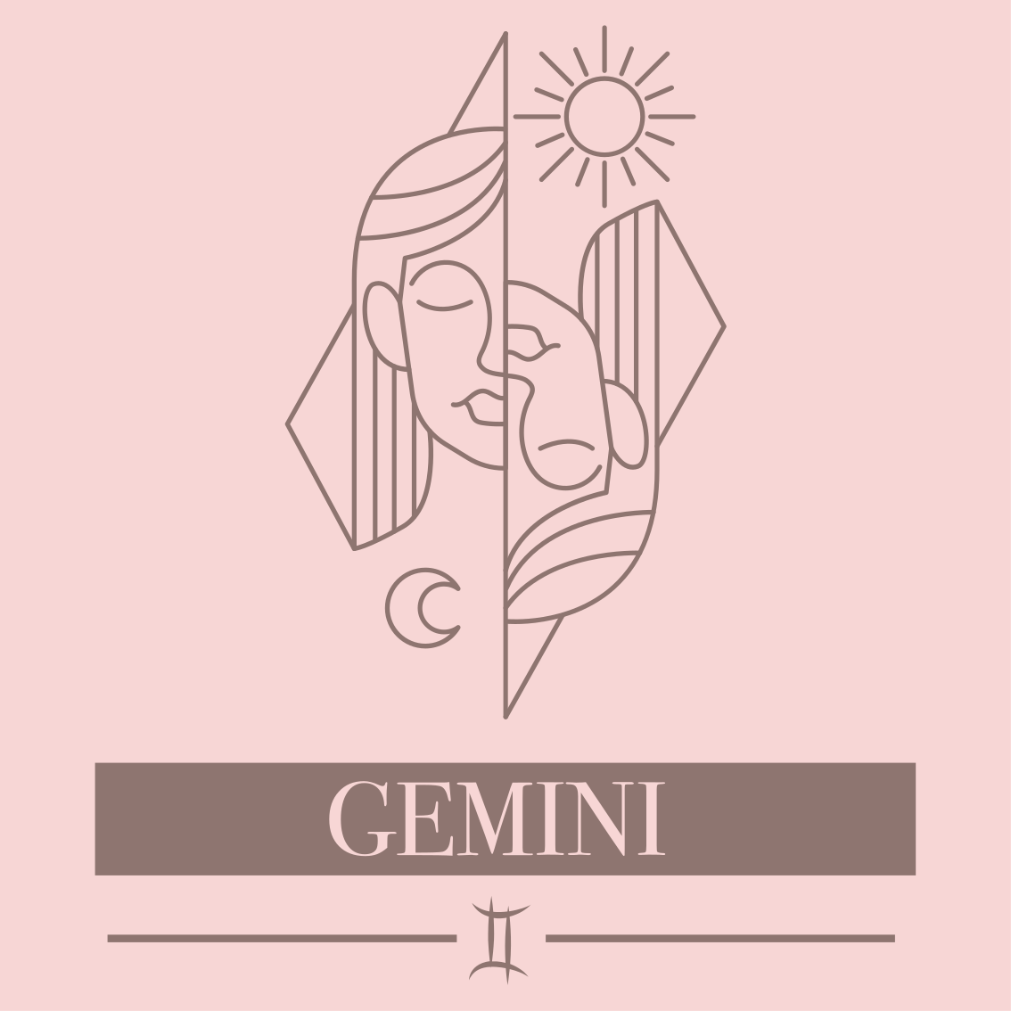 κείμενο χαλί βινυλίου Σχέδιο με θέμα το gemini - TenStickers