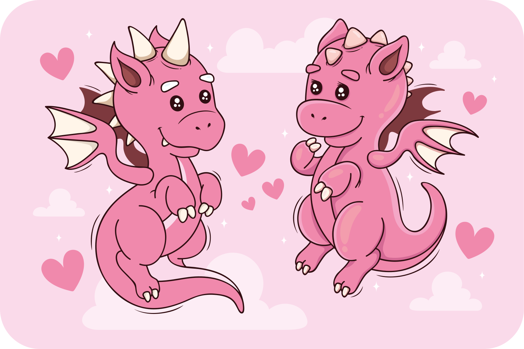 παιδικό χαλί παιχνιδιάρικο δίδυμο δράκων - TenStickers