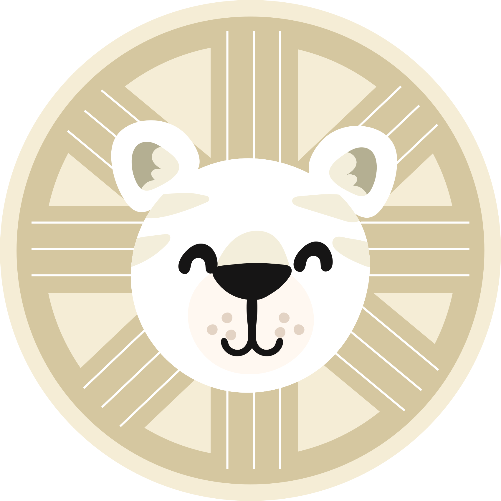 Βινυλιακό χαλί νηπιαγωγείου χαμογελαστό λιοντάρι γραφικό - TenStickers