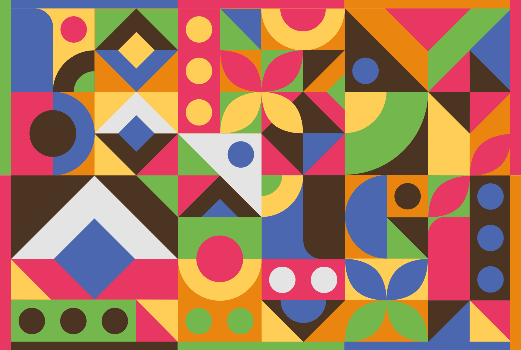 πολύχρωμο χαλί σαλονιού αφηρημένου στυλ - TenStickers