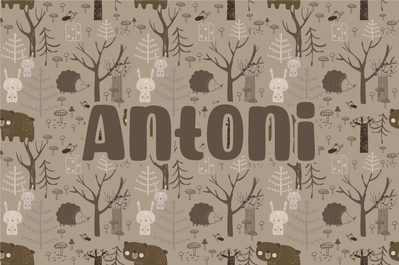 παιδικό βινυλικό χαλί δάσους σκανδιβανικού στυλ - TenStickers