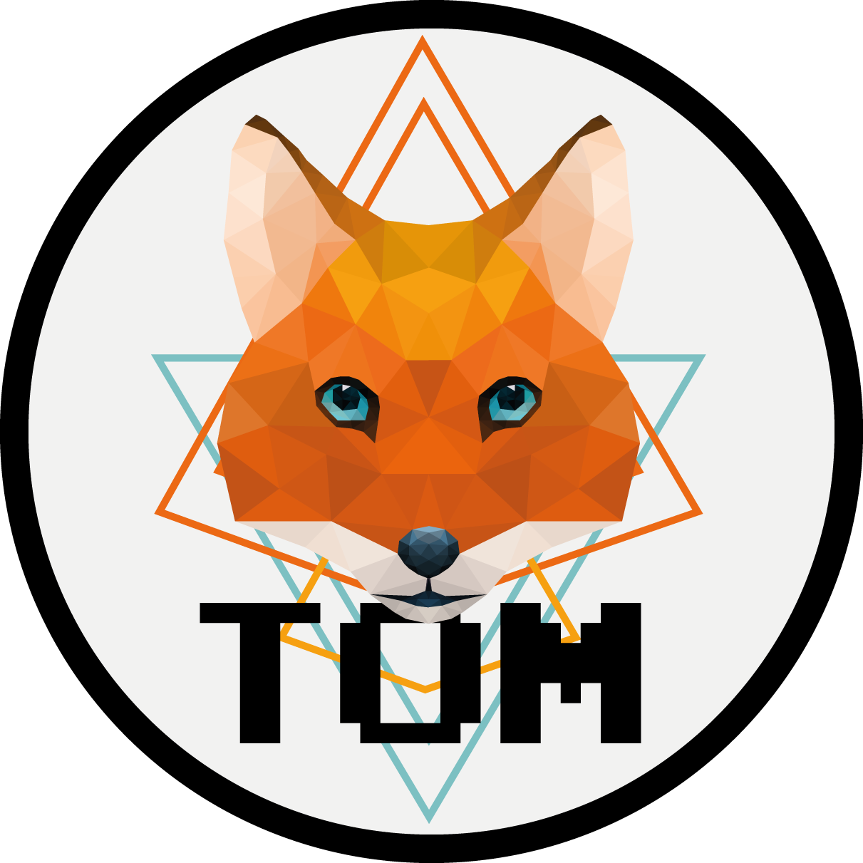 γεωμετρικά-ζώα άγρια αλεπού εξατομικευμένο χαλάκι - TenStickers