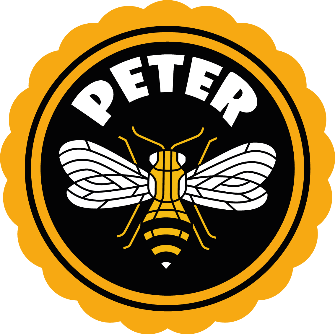 Βινυλιακό χαλί με όνομα εξατομικευμένο έμβλημα μέλισσας - TenStickers