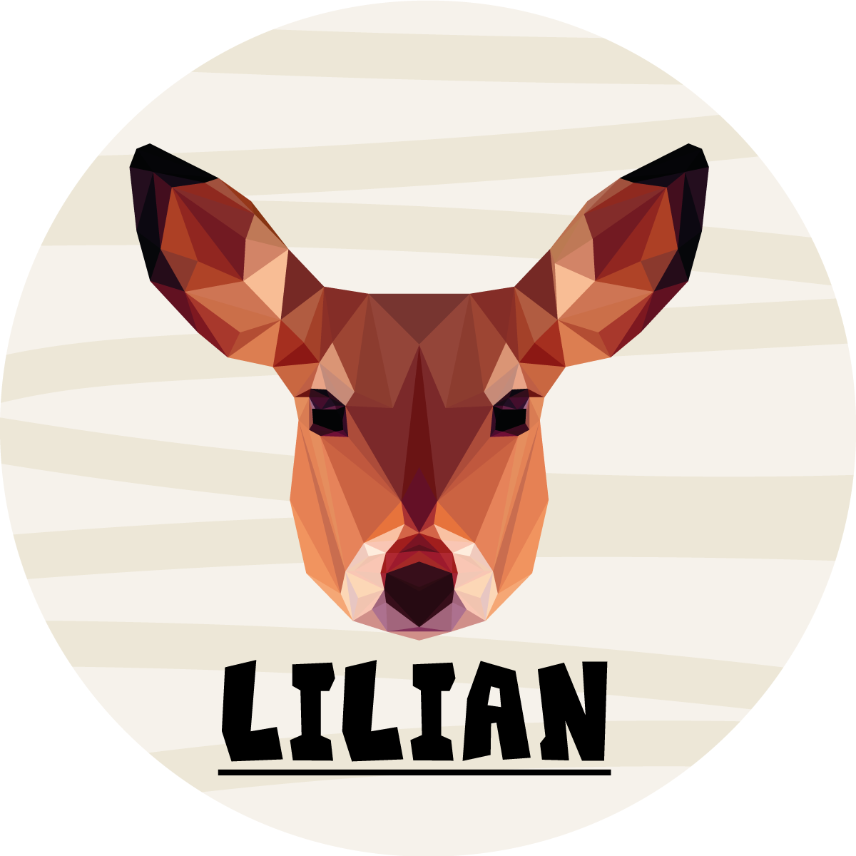 γεωμετρικά-ζώα χαριτωμένο χαλάκι ταράνδων - TenStickers