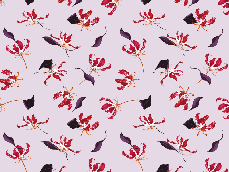 xαλί βινυλίου με λουλούδια floral μοτίβο κομψότητα - TenStickers