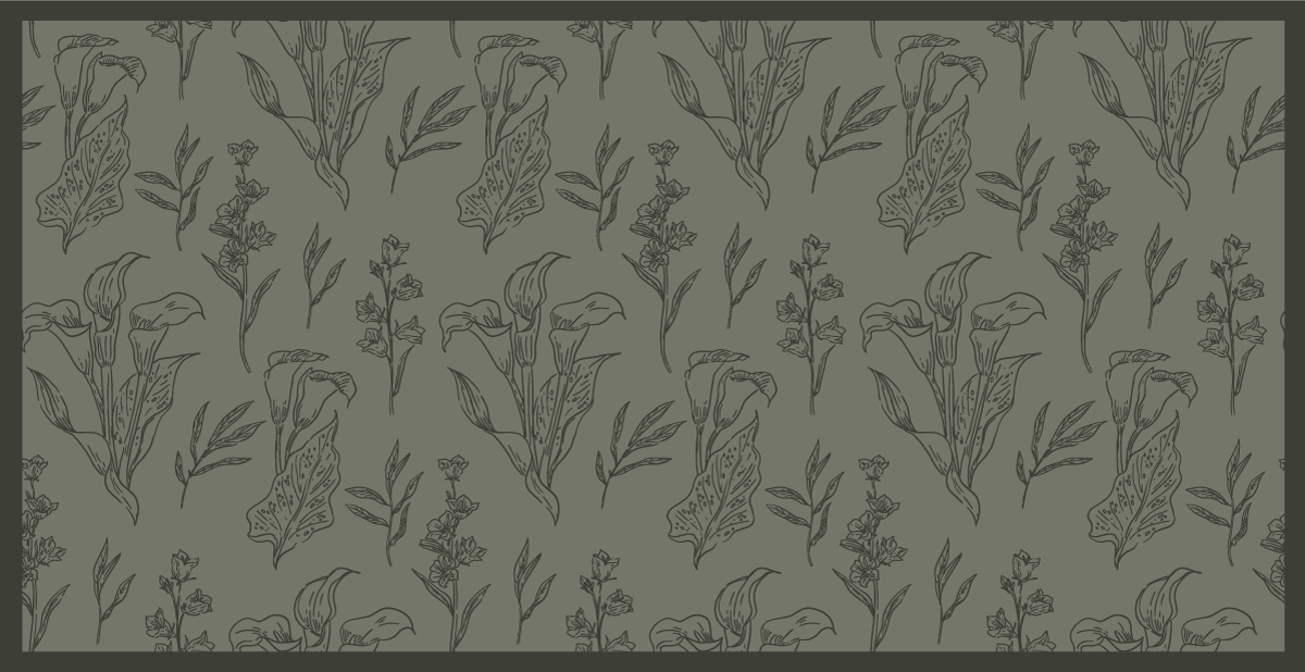 φυτά μοτίβο kaki χρώμα λουλουδάτο χαλί - TenStickers