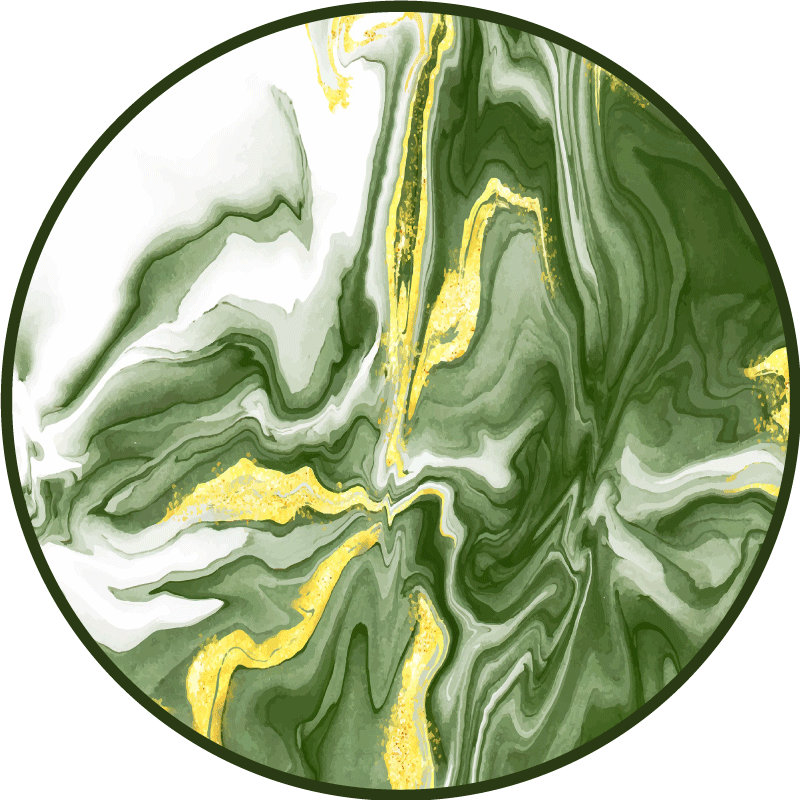 αφηρημένη πράσινη τέχνη σχέδιο μοντέρνο χαλί - TenStickers