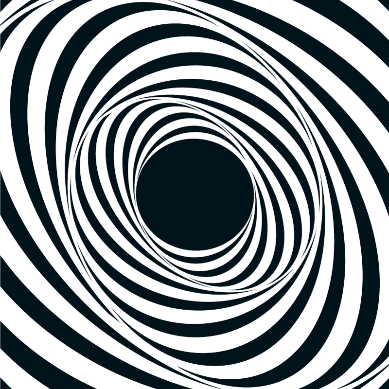 xαλί γεωμετρικού σχεδιασμού μαύρο λευκό μοτίβο στροβιλισμού - TenStickers