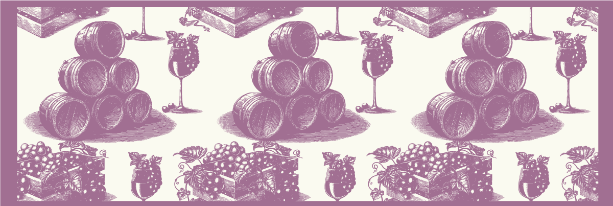 Βινταζέ χαλί από βινύλιο σκίτσο της κάβας κρασιού αισθητική - TenStickers