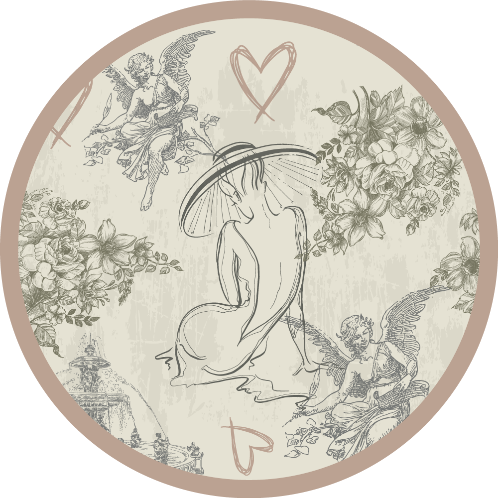 Vintage γαλλικό ρομαντικό χαλί - TenStickers