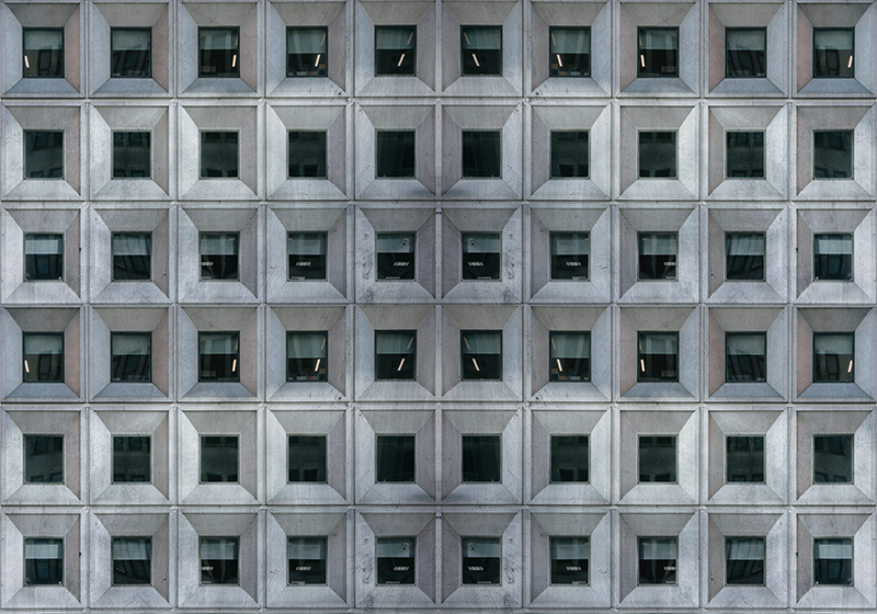 γκρι χαλί μπρουταλιστικής αρχιτεκτονικής - TenStickers