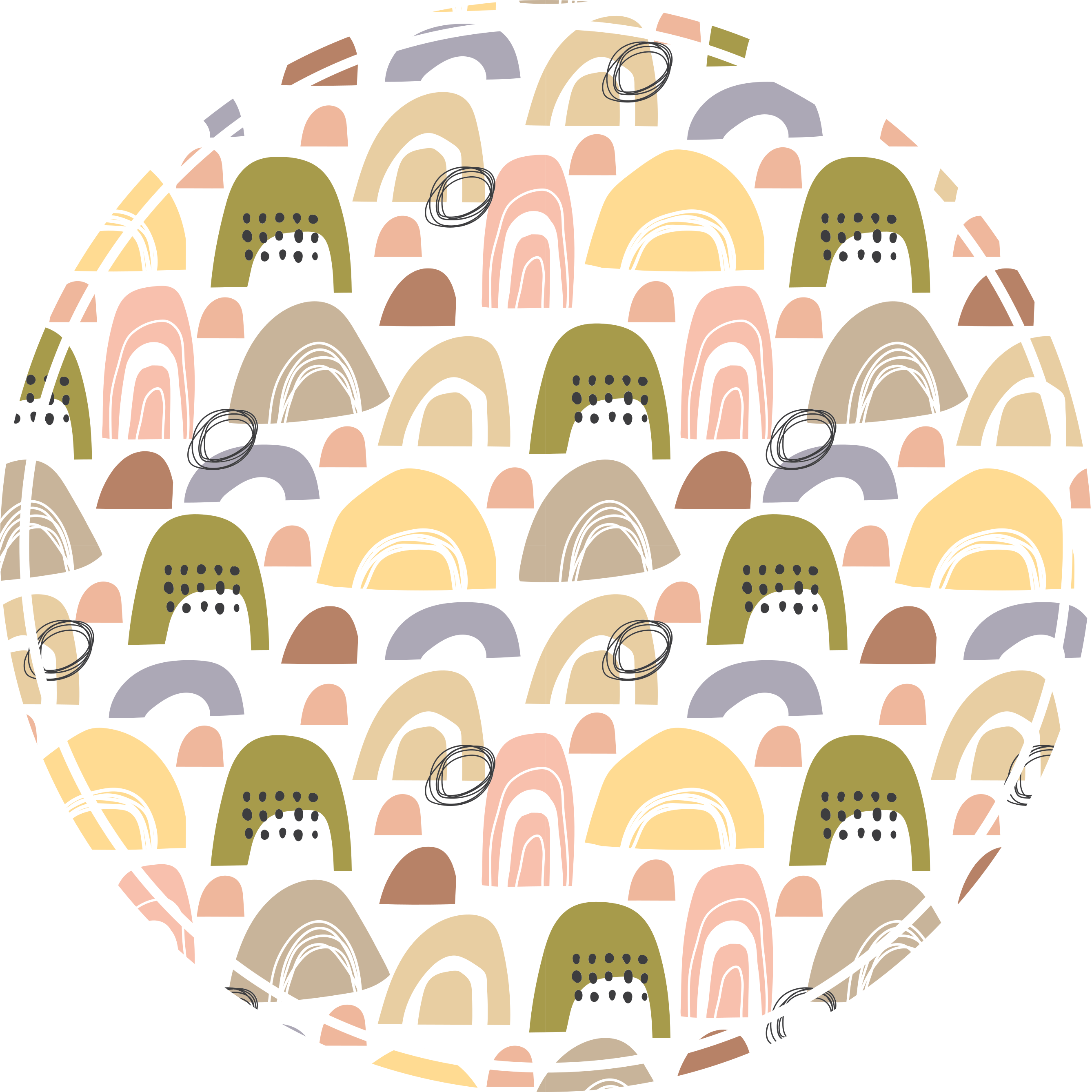 σκανδιναβικό μοτίβο ουράνιου τόξου σκανδιναβικό χαλί - TenStickers