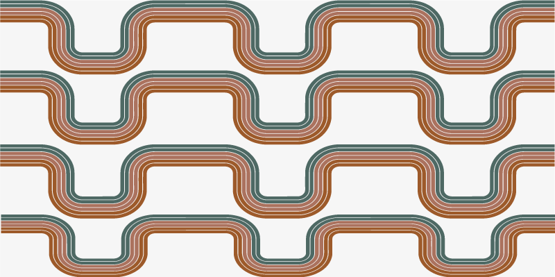 αφηρημένο χαλί minimal waves vintage - TenStickers