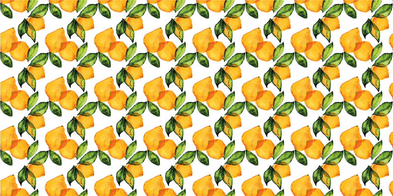 λουλουδένιο χαλί μεσογειακό στυλ λεμόνι - TenStickers