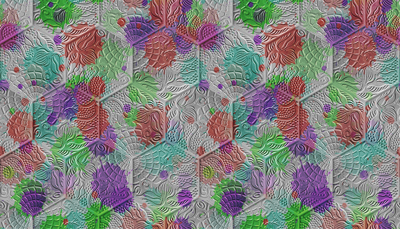 xαλί σαλονιού Τα πλακάκια Gaudi βαρισμένα Τα βαρισμένα πλακάκια G - TenStickers