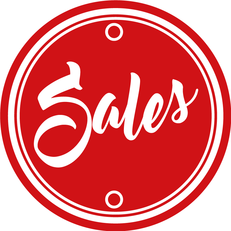 κυκλικό χαλί πωλήσεις κειμένου κόκκινου κύκλου - TenStickers