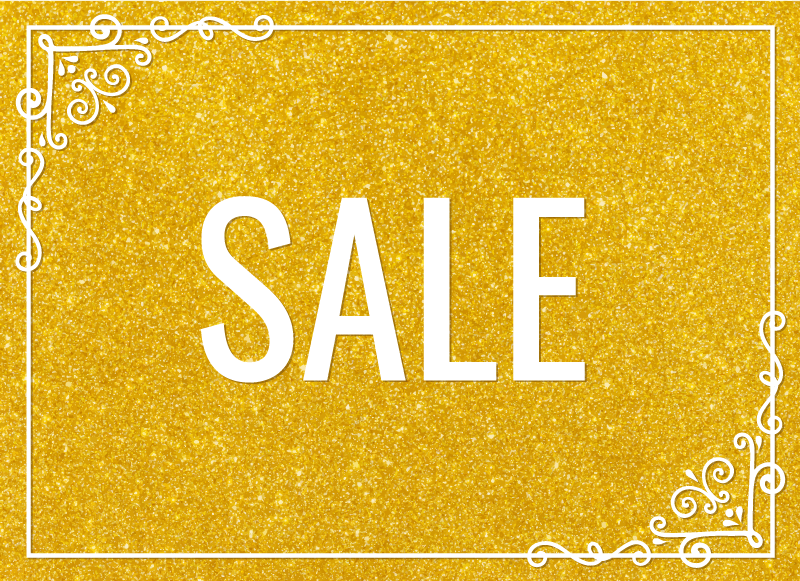 Χαλί βινυλίου ορθογώνιο πώληση χρυσή γκλίτερ υφή - TenStickers