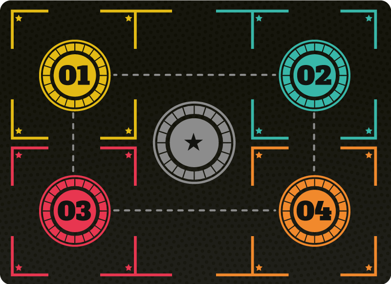 Χαλί βινυλίου ορθογώνιο προπόνηση μπάσκετ - TenStickers