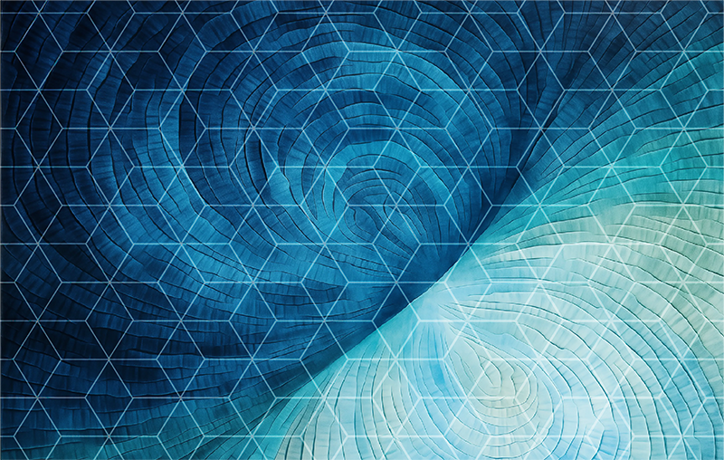 χαλακι μπανιου αφηρημένο μπλε φόντο - TenStickers