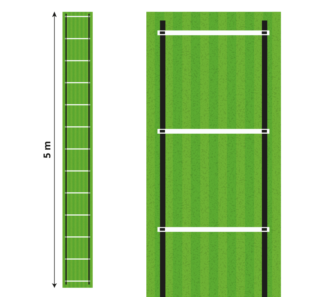 χαλί εφηβικής κρεβατοκάμαρας σκάλα προπόνησης ταχύτητας 5 μέτρα - TenStickers