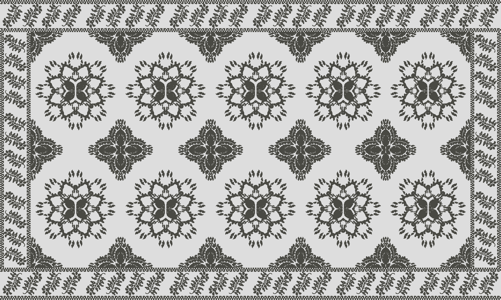 Βινυλιακό χαλί τραπεζαρίας floral vintage σχέδιο - TenStickers