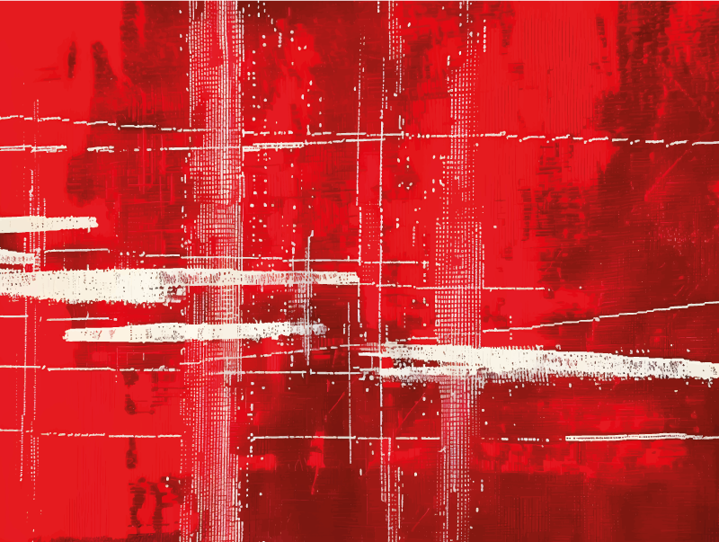 κόκκινο xαλί μοτίβο μοντέρνων γραμμών - TenStickers