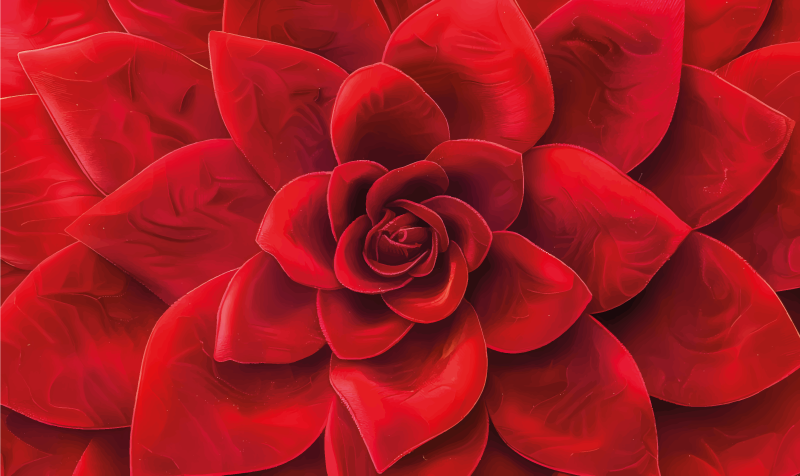 κόκκινο xαλί σχέδιο πετάλων λουλουδιών - TenStickers