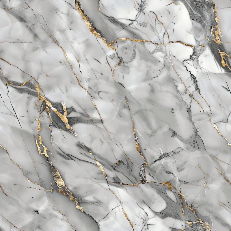 Μαρμάρινο χαλί βινυλίου γκρι & χρυσό - TenStickers