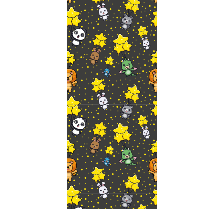 Tαπετσαρία φυτωρίων μωρά ζώα και αστέρια - TenStickers